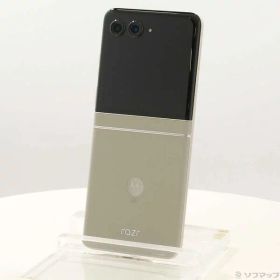 【中古】Motorola(モトローラ) motorola razr 50s 256GB サンドクリーム MOSAJ2 Softbank SIMフリー 【377-ud】