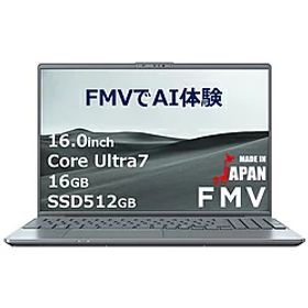 FUJITSU(富士通） ノートパソコン FMV LIFEBOOK PH77/J3 本体のみ FMVP77J3H ［16.0型 /Windows11 Home /intel Core Ultra 7 /メモリ：16GB /SSD：512GB /Office Home and Business /日本語版キーボード /2024年10月モデル］ FMVP77J3H