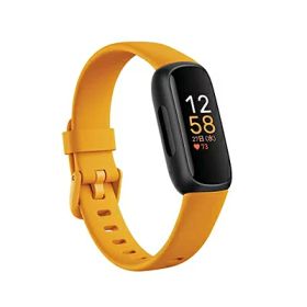 【中古】 Fitbit Inspire 3 フィットネストラッカー Morning Glow/Black FRCJK L/Sサイズ [最大10日間のバッテリーライフ/心拍計][日本正規品]