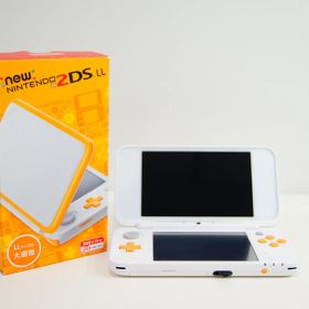 【中古品】Newニンテンドー2DS LL ホワイト×オレンジ_※発送元：北海道_619