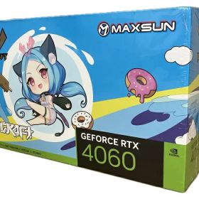 maxsun GeForce RTX 4060 iCraft OC Ltd Edition グラフィックボード 8GB GDDR6 (PCIe 4.0, DLSS 3.5, HDMI 2.1, RGB, アニメホワイトGPU)