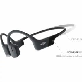 ショックス ワイヤレス 骨伝導イヤホン IP55 最大8時間 専用充電ケーブル OpenRun Mini SKZ-EP-000012 ブラック系
