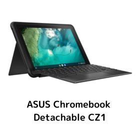 【中古】 ASUS Chromebook Detachable CZ1 CZ1000DVA-L30013 ランクA 2-in-1 ノートパソコン タブレット PC10.1インチ Chrome OS MediaTek Kompanio 500 メモリ 4GB ストレージ 64GB フルHD Bluetooth ステレオスピーカー スタンドカバー 高耐久性 3Dテクスチャ