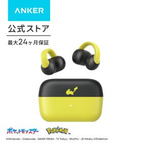 Soundcore C50i (Bluetooth 6.0）【オープンイヤー型ワイヤレスイヤホン/イヤーカフ/ながら聴き/自転車 / IP55防水規格/ 最大28時間再生 / LDAC対応/マルチポイント接続】ピカチュウモデル
