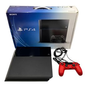 ■SONY PlayStation4 PS4 CUH-1000A 500GB 本体 コントローラー レッド HDMIケーブル 電源ケーブル 外箱付 動作確認済み2624082
