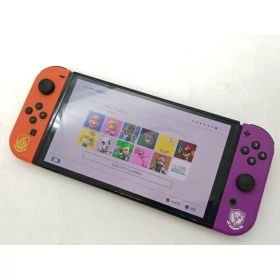 【中古】Nintendo Switch 本体 (有機ELモデル) HEG-S-KEAAA スカーレット・バイオレットエディション【札幌南2条】保証期間1ヶ月【ランクA】