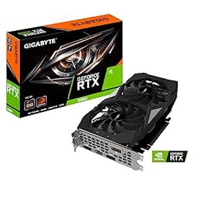 【中古】【39shop】GIGABYTE★Geforce RTX 2060 OC GG グラフィックカード WINDFORCEファン2個 6GB 192ビット GDDR6 GV-N2060OC-6GD ビデオカード（非常に良い）