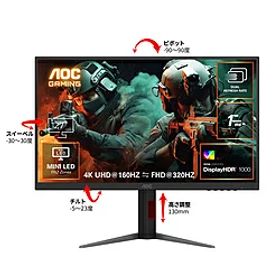 【中古】AOC(エーオーシー) 〔展示品〕 U27G4XM／11 箱破損品【291-ud】