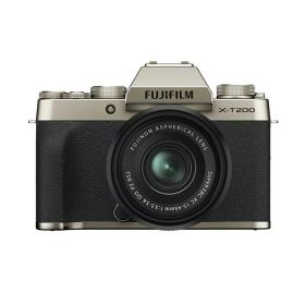 【中古】【1年保証】【新品級】FUJIFILM X-T200 レンズキット シャンパンゴールド