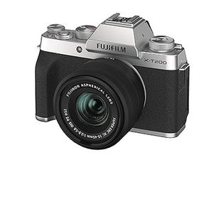 【中古】(非常に良い)FUJIFILM ミラーレス一眼カメラ X-T200レンズキット シルバー X-T200LK-S