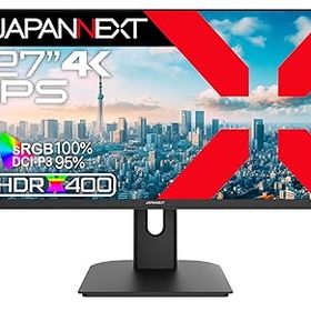 【中古】JAPANNEXT 27インチ IPSパネル搭載 4K(3840x2160)解像度 液晶モニター JN-i27U HDMI DP sRGB:100% DCI-P3:95% HDR400相当 【2年保証】