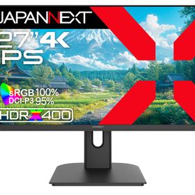 【ECサイト限定】 JAPANNEXT 27インチ IPSパネル搭載 4K(3840x2160)解像度 液晶モニター JN-i27U-C6 HDMI DP USB Type-C(最大65給電) HDR400相当 sRGB:100% DCI-P3:95% 【2年保証】