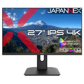 【ECサイト限定】JAPANNEXT 27インチ IPSパネル搭載 4K(3840×2160)解像度 液晶モニター JN-i27U2 HDMI DP sRGB:100% DCI-P3:92% HDR400相当【2年保証】