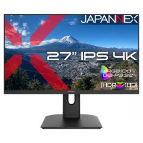 【法人様宛限定】JAPANNEXT JN-i27U2 液晶ディスプレイ 27型/3840×2160/HDMI×2、DP×2/ブラック/スピーカー有/2年保証