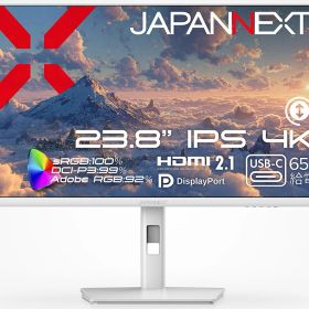 JAPANNEXT｜ジャパンネクスト 液晶ディスプレイ(23.8型/IPS(ADS)/4K UHD 3840×2160/60Hz/8ms)(ホワイト) JN-IPS238U-HSPC6-W
