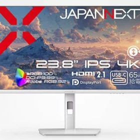 JAPANNEXT 液晶ディスプレイ 23.8型/3840×2160/ホワイト JN-IPS238U-HSPC6-W