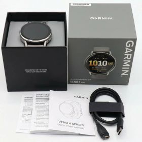 【お買い物マラソン限定クーポン】【美品】GARMIN Venu 4 45mm 010-03014-31 Silver/Gray スマートウォッチ ガーミン ヴェニュー 本体 【中古】