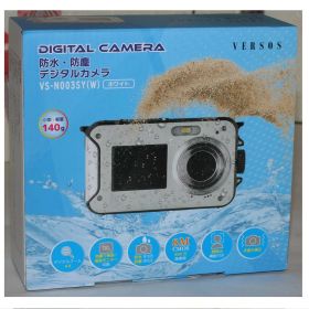 【中古】本物新品未開封VERSOSベルソスの防水、防塵の800万画素のデジタルカメラVS-N003SY（W）の保証書白紙 重さ140g 〇F19-7 X-60 2F2