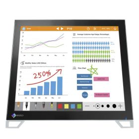 EIZO FDS1783T-LGY DuraVision タッチ対応17型スクエア液晶ディスプレイ(1280x1024/DP/HDMI/セレーングレイ)