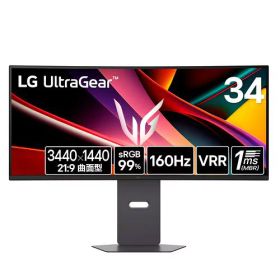 LGエレクトロニクス LG 34G600A-B LG UltraGear 34型 UWQHDウルトラワイド曲面ゲーミングモニター 34G600AB