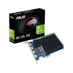 ASUS グラフィックボード GeForce GT 730 2GB GDDR5 GT730-4H-SL-2GD5 4画面出力 HDMI×4 ファンレス 静音 1スロット 補助電源不要 パソコン エイスース グラボ ビデオカード デジタルサイネージ マルチモニター