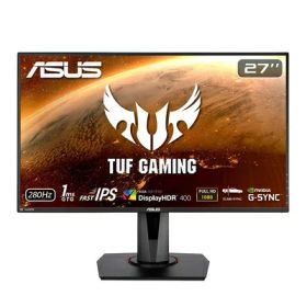 【中古】（新古品・未使用品） ASUS ゲーミングモニター TUF Gaming VG279QM 27インチ/フルHD/IPS/280Hz/1ms/HDR/HDMI×2,DP/G-SYNC Compatible/ELMB/スピーカー/3年
