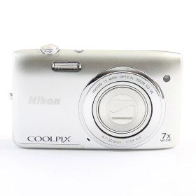 【中古】 (ニコン) Nikon COOLPIX S3500 クリスタルシルバー【中古カメラ コンパクトデジカメ】 ランク：B