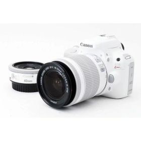 【中古】 Canon キヤノン デジタル一眼レフカメラ キヤノン Canon EOS Kiss X7 単焦点&標準ダブルレンズセット ホワイト 美品 ストラップ付き 14 当店保証30日間 人気 ミラーレス 一眼レフ 交換レンズ カメラ