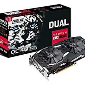 【中古】ASUS DUAL-RX580-O4G オーバークロック仕様 Radeon RX 580搭載グラフィックスカード 4GB GDDR5