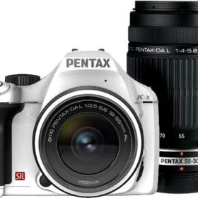 【中古】PENTAX デジタル一眼レフカメラ K-x ダブルズームキットホワイト