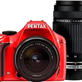 【中古】 PENTAX デジタル一眼レフカメラ K-x ダブルズームキット レッド/ピンク 023