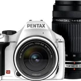 【中古】 PENTAX デジタル一眼レフカメラ K-x ダブルズームキットホワイト