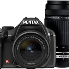 【中古】PENTAX デジタル一眼レフカメラ K-x ダブルズームキットブラック