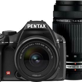【中古】【非常に良い】PENTAX デジタル一眼レフカメラ K-x ダブルズームキットブラック