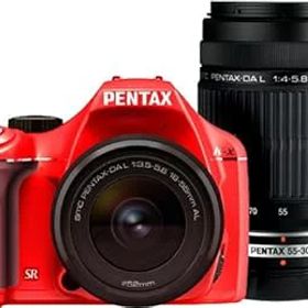 【中古】【39shop】PENTAX★デジタル一眼レフカメラ K-x ダブルズームキット レッド/ピンク 023(非常に良い)