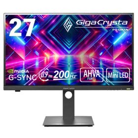 GigaCrysta KH-GDQ271JLAQ 27インチ WQHD(QHD)2560x1440 ゲーミングモニター 200Hz AHVA MiniLED 量子ドット HDR1000