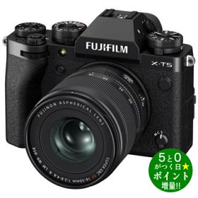 ◆最大3000円CP＋P3倍！！9/5◆富士フイルム カメラ ミラーレス一眼カメラ 日英2言語設定モデル X-T5 XF16-50mmレンズキット ブラック FUJIFILM【転送不可】