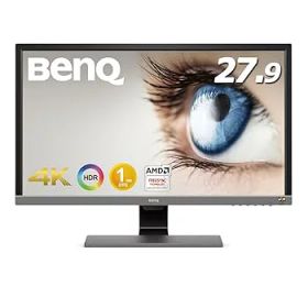 【中古】【39shop】BenQ★EL2870U ゲーミングモニター 27.9型/4K/HDR/TN/1ms/FreeSync対応/HDMI×2/DP1.4/スピーカー/アイケア機能B.I.+（良い）