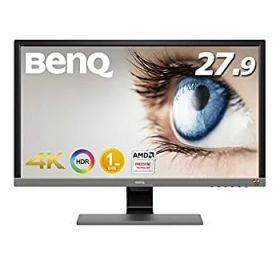【中古】「ほぼ新品」BenQ ゲーミングモニター ディスプレイ EL2870U 27.9インチ/4K/HDR/TN/1ms/FreeSync対応/HDMI×2/DP1.4/スピーカー/アイケア機能B.I.+