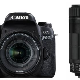 【中古】【非常に良い】Canon デジタル一眼レフカメラ EOS 9000D ダブルズームキット EF-S18-55mm/EF-S55-250mm 付属 EOS9000D-WKIT
