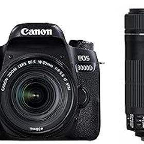 【中古】【39shop】Canon★デジタル一眼レフカメラ EOS 9000D ダブルズームキット EF-S18-55mm/EF-S55-250mm EOS9000D-WKIT(非常に良い)