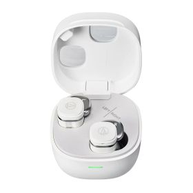 オーディオテクニカ ATH-SQ1TW2 WH ワイヤレスイヤホン bluetooth/小型 軽量 / 最大20時間再生 / 低遅延/外音取込み/マルチポイント/マルチペアリング/防水 IPX5 / ワイヤレス充電 /【国内正規品】ホワイト ATH-SQ1TW2 WH
