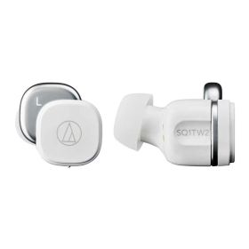 オーディオテクニカ ATH-SQ1TW2 WH ワイヤレスイヤホン bluetooth/小型 軽量 / 最大20時間再生 / 低遅延/外音取込み/マルチポイント/マルチペアリング/防水 IPX5 / ワイヤレス充電 /【国内正規品】ホワイト ATH-SQ1TW2 WH