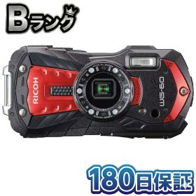 【中古】 整備済み品 リコー WG-60 レッド RICOH 本体 防水カメラ デジタルカメラ 14m防水 耐衝撃 防塵 耐寒 1600万画素 マーメードモード CALSモード 徹底除菌清掃済 高品質 送料無料 翌日配送 デジカメ 現場 ぼうすい 中古 180日保証