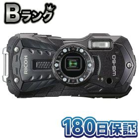 【中古】 整備済み品 RICOH リコー WG-60 ブラック 本体 防水デジタルカメラ 14m防水 耐衝撃 防塵 耐寒 1600万画素 水中撮影 マーメード CALS 工事現場 アウトドア 釣り 登山 デジカメ 中古 徹底除菌清掃済 高品質 送料無料 翌日配送 りこー 180日保証