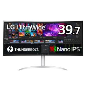 【中古】 【VGP2024 金賞】LG モニター ディスプレイ 40WP95C-W 39.7インチ/5K2K 曲面型ウルトラワイド(5120×2160)/Nano IPS/DCI-P3 98%/HDR/Thunderbolt4, HDMI×2, DP/スピーカー/高さ調節、スイベル/安心・無輝点