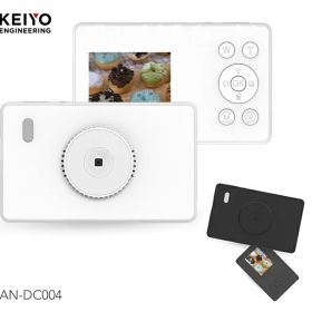 KEIYO デジタルカメラ 超スリム！ポケットサイズデジタルカメラ AN-DC004 (WH / BK) 2色モデル ホワイト ブラック コンパクト 軽量 薄い デジタル4倍ズーム 手振れ補正 持ち運び 動画撮影 シンプル 2.0インチ 外出 慶洋エンジニアリング 日本メーカー
