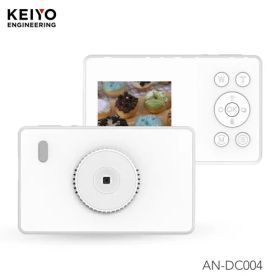 KEIYO(ケイヨー) AN-DC004WH ホワイト 超スリム！ポケットサイズデジタルカメラ 薄さ11.5mm デジタル4倍ズーム 手振れ補正搭載