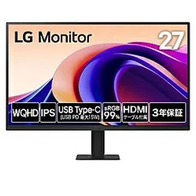 LG(エルジー) USB-C対応 PCモニター LG Monitor 27U631A-B ［27型 /WQHD(2560×1440） /ワイド /100Hz］ 27U631AB
