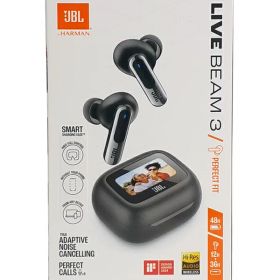 【JBL】【未使用品】ジェービーエル『完全ワイヤレスイヤホン / JBL Live Beam 3 / ブラック』JBLLIVEBEAM3BLK 2024年6月発売 音響機器 1週間保証【中古】